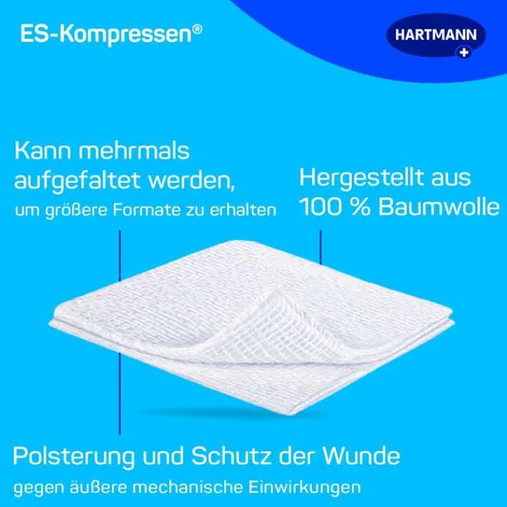 es-kompressen® Mullkompressen 10 cm x 10 cm steril, 5X2 St