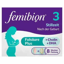 Femibion 3 Stillzeit 8-Wochen-Packung mit 56 Tabletten und 56 Kapseln, 2X56 St