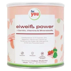 For You Eiweiß Power Erdbeer-Rhabarber, 750 g