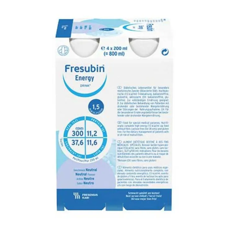 Fresubin Energy Drink Neutral Trinkflasche, 4X200 ml