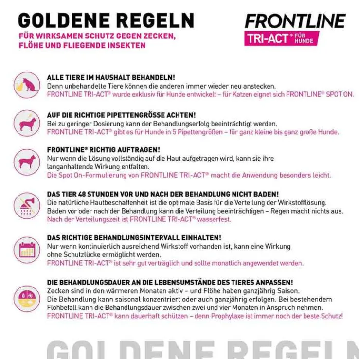 FRONTLINE TRI-ACT® gegen Zecke, Floh und fliegende Insekten bei Hunden (40-60kg), 6 St