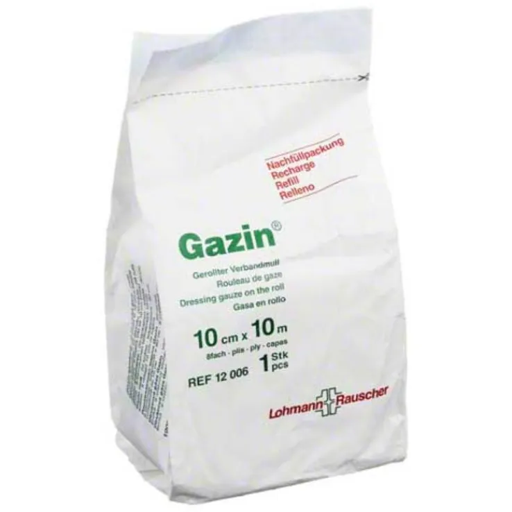 Gazin Verbandmull 10cmx10m 8fach Nachf., 1 St