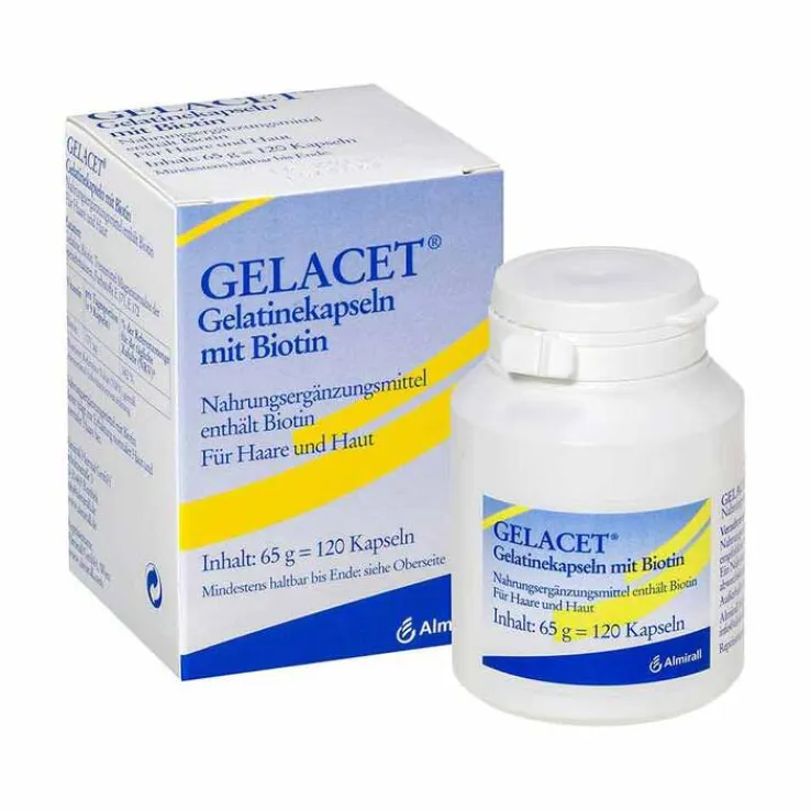 Gelacet Gelatinekapseln mit Biotin, 120 St
