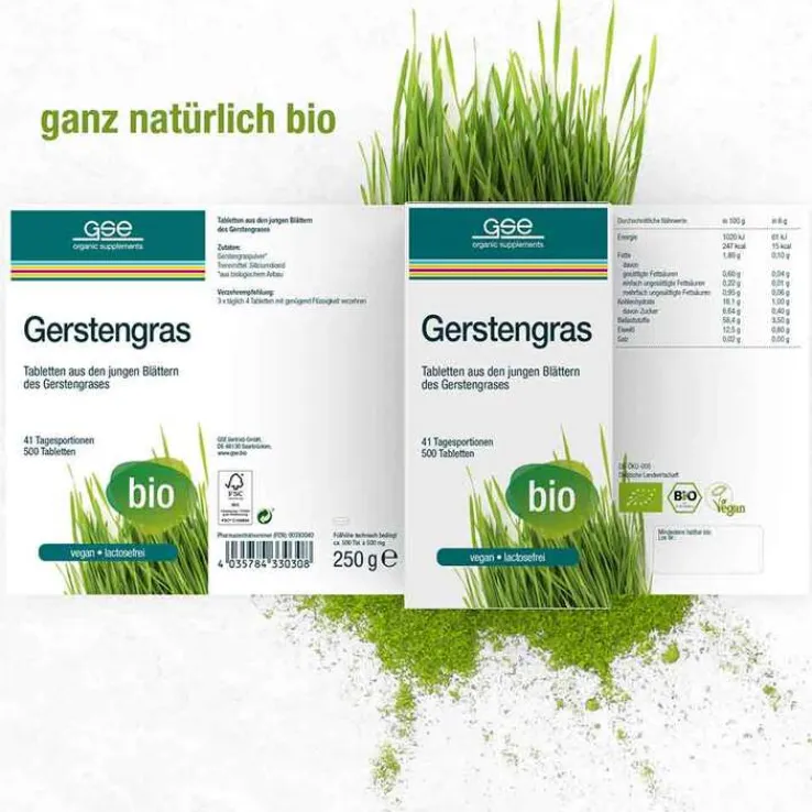 Gerstengras 500 mg Bio Tabletten, 500 St