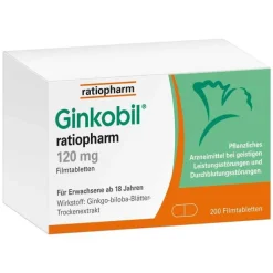 Ginkobil ratiopharm 120mg mit Ginkgo biloba, 200 St