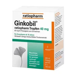 Ginkobil ratiopharm 40mg mit Ginkgo biloba Tropfen, 200 ml