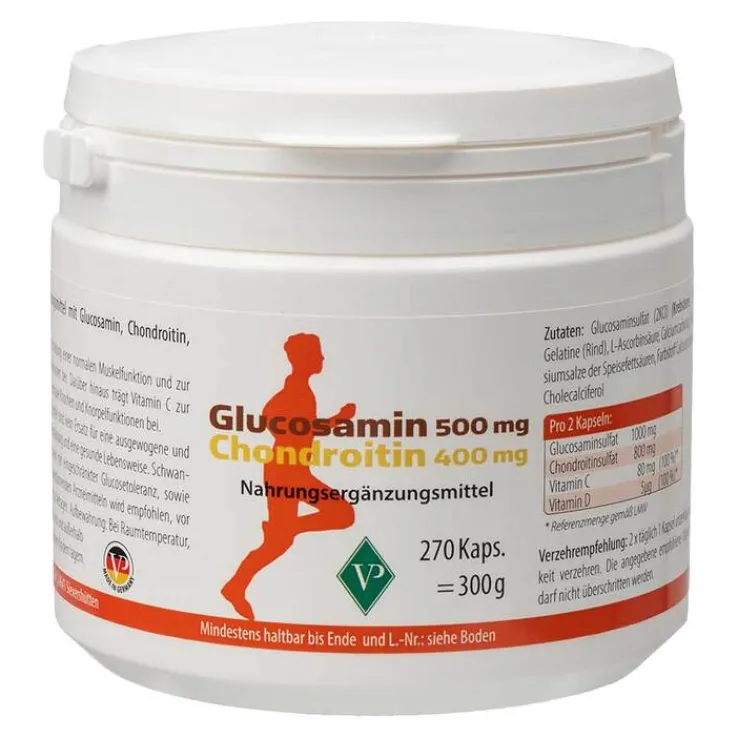 Glucosamin 500 mg + Chondroitin 400 mg Kapseln, 270 St