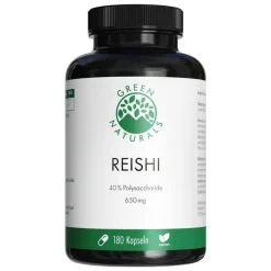 Green Naturals Reishi 650 mg hochdosiert vegan Kapseln, 180 St