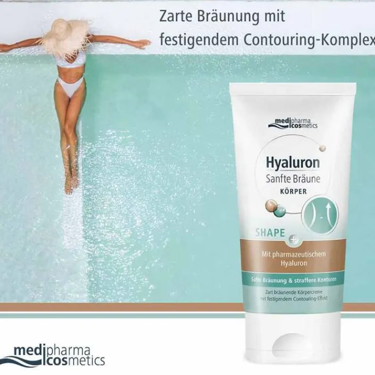 Hyaluron Sanfte Bräune Shape Körperpflege Creme, 150 ml