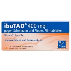Ibutad 400 mg gegen Schmerzen und Fieber Filmtabletten, 20 St