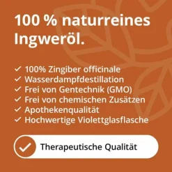 Ingwer Öl naturrein ätherisches Öl, 10 ml