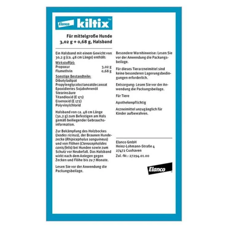 Kiltix für mittelgroße Hunde Halsband, 1 St