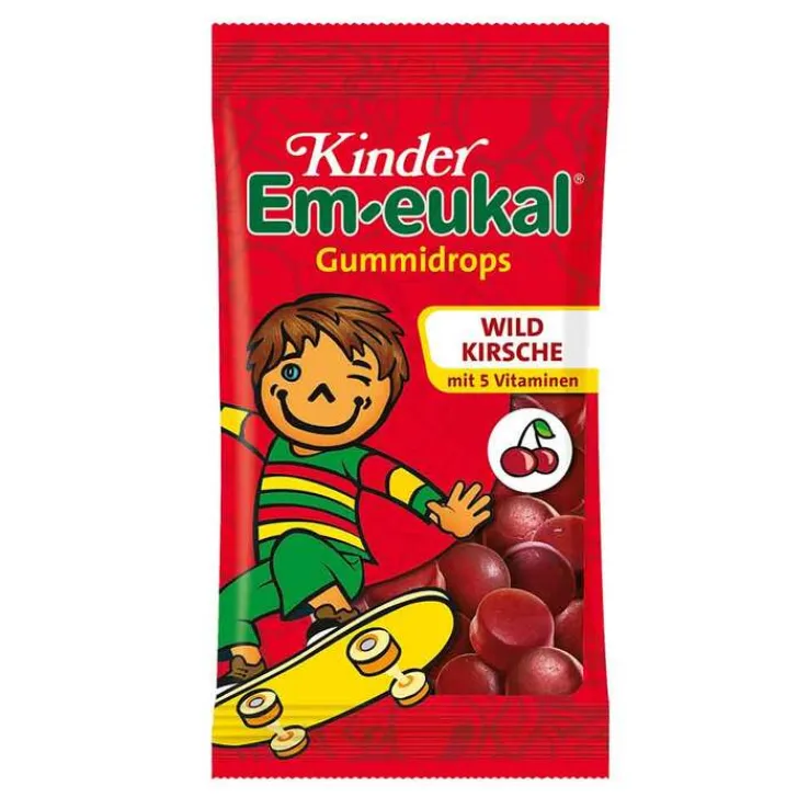 Kinder Em-eukal Gummidrops Wildkirsche zuckerhaltig, 75 g