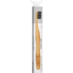 Öko Zahnbürste Bambus + Aktivkohle Borsten Nordics, 1 St
