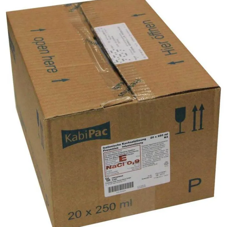 Kochsalzlösung 0,9% Plastik Infusionslösung, 20X250 ml
