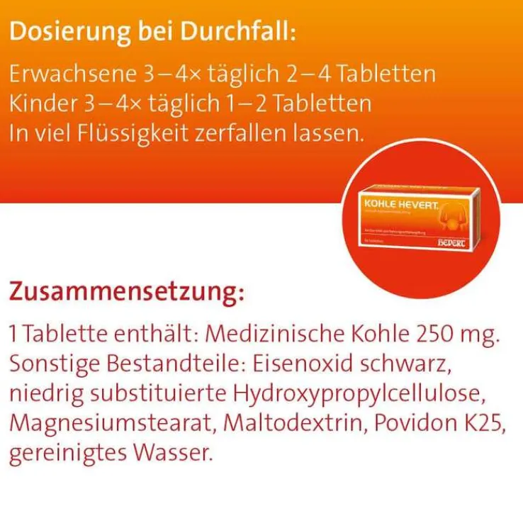 Kohle Hevert Tabletten, 300 St