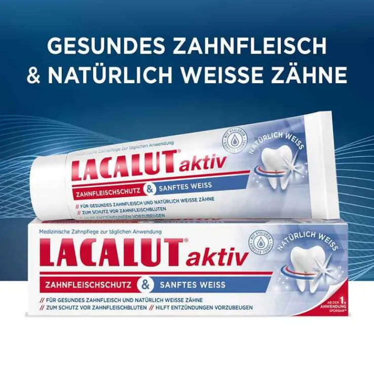 Lacalut aktiv Zahnfleischschutz & sanftes Weiß, 75 ml