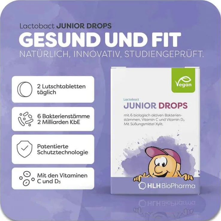 Lactobact Junior Drops Lutschtabletten, 60 St