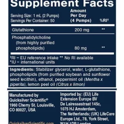 Liposomal Glutathion 200 mg Zitrone-Minze Fle, 50 ml
