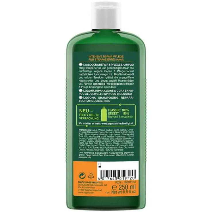 Logona Repair & Pflege Shampoo Bio-Sanddorn, 250 ml