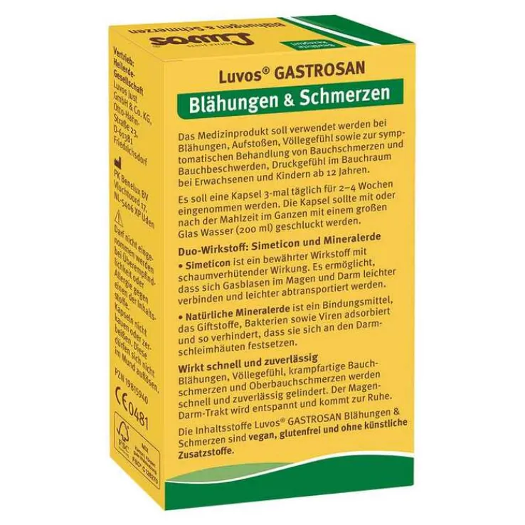 Luvos Gastrosan Blähungen & Schmerzen Kapseln, 30 St