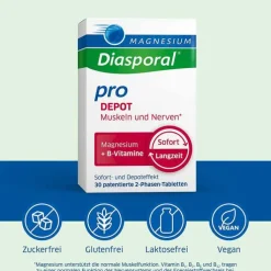 Magnesium Diasporal pro B-Vitamin-Komplex Depot Muskel + Nerven Tabletten, 30 St