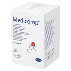 Medicomp Kompressen 7,5x7,5 cm unsteril, 100 St