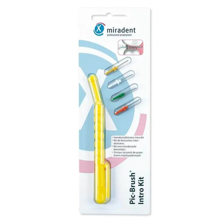 Miradent Interd.PIC-Brush Intro Kit gelb 1Hal. + 4B., 1 St