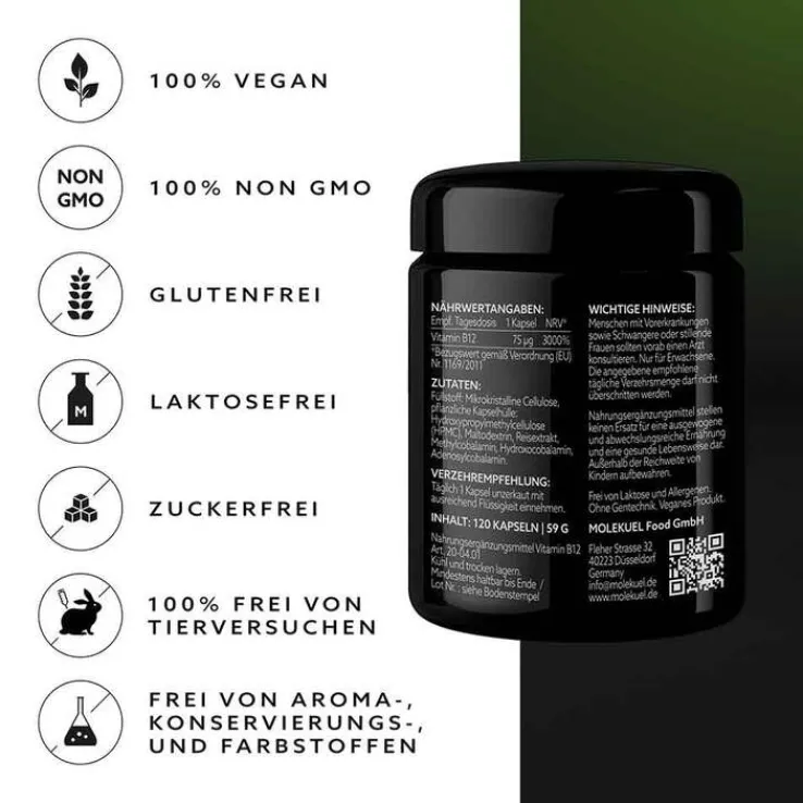 Molekuel Premium Vitamin B12-Komplex, 120 St