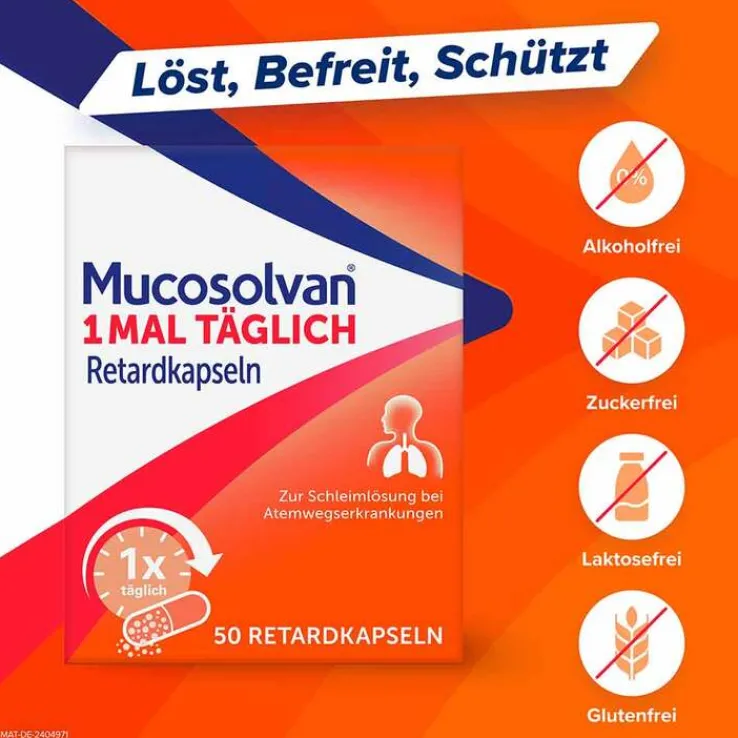 Mucosolvan 1x täglich Retardkapseln, 20 St