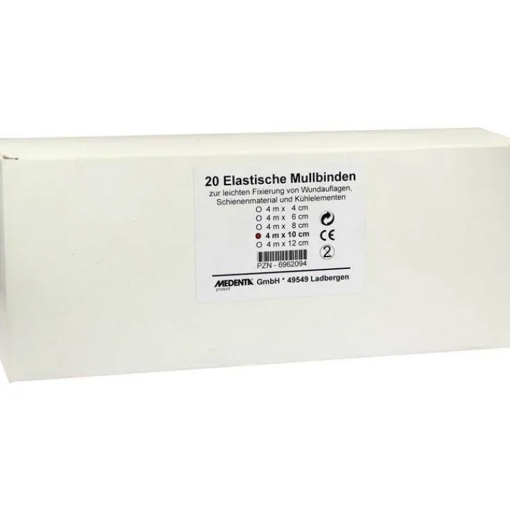 Mullbinden elastisch 4mx10cm, 20 St