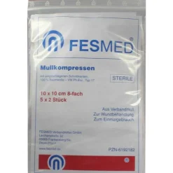 Mullkompressen ES 10x10 cm steril 8-fach, 5X2 St