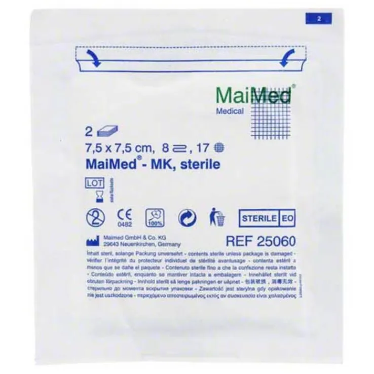 Mullkompressen 7,5x7,5 cm 8-fach steril, 5X2 St