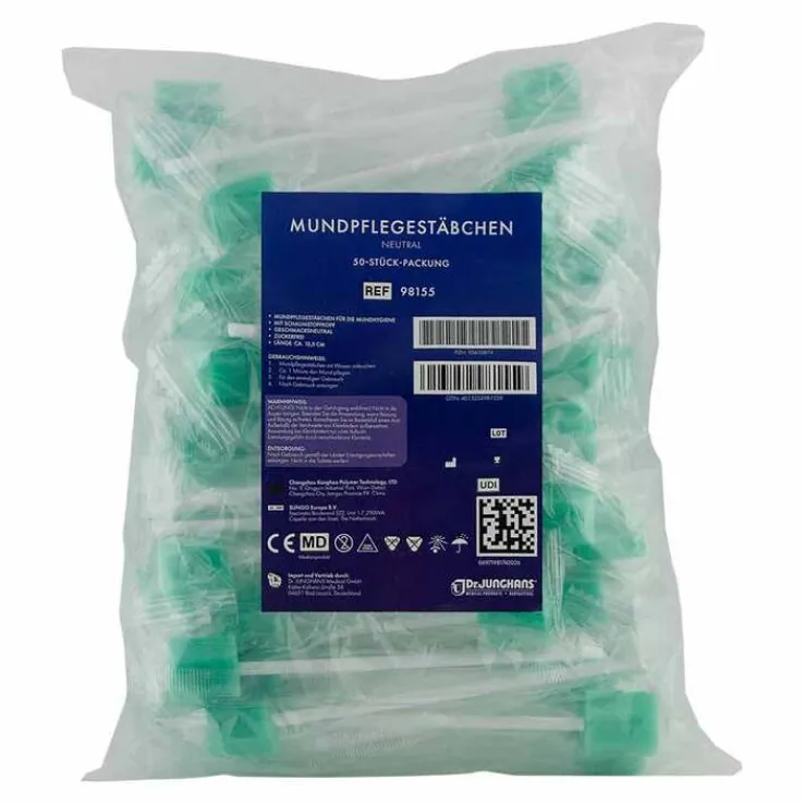 Mundpflegestäbchen Schaumstoff neutral, 50 St