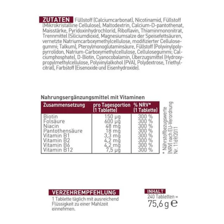 N1 Vitamin B Komplex Tabletten, 240 St
