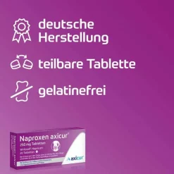 Naproxen axicur® 250 mg Tabletten, 30 St