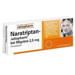 Naratriptan ratiopharm bei Migräne Filmtabletten, 2 St