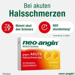 neo-angin Benzydamin gegen akute Hasschmerzen Zitrone, 20 St