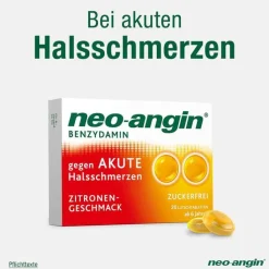 neo-angin Benzydamin gegen akute Hasschmerzen Zitrone, 20 St