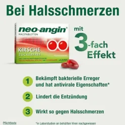 neo-angin Halstabletten Kirsche zuckerfrei, 12 St