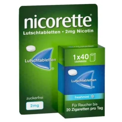 Nicorette freshmint 2 mg Lutschtabletten gepresst, 40 St