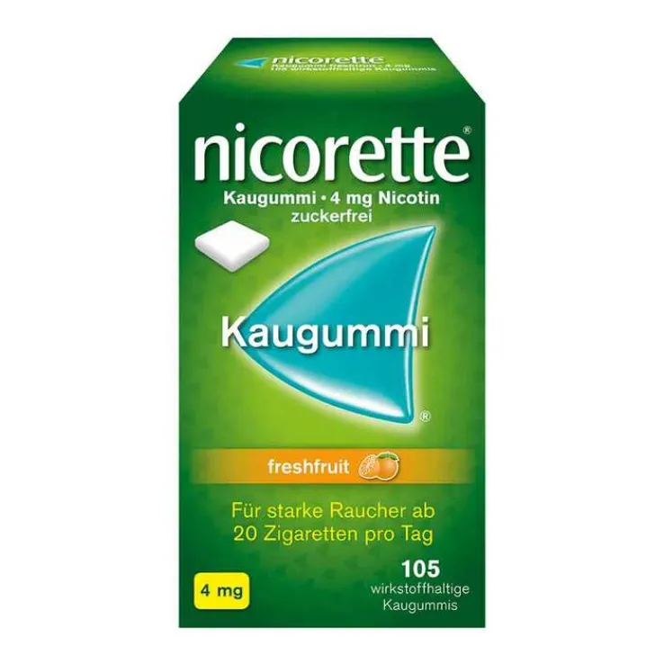 nicorette® Kaugummi freshfruit, 4 mg Nikotin, 105 St