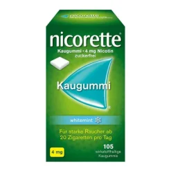 nicorette Kaugummi whitemint, 4 mg Nikotin, 105 St