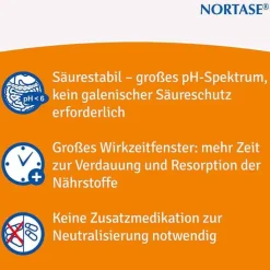 NORTASE Kapseln vegetarische Verdauungsenzyme, 50 St