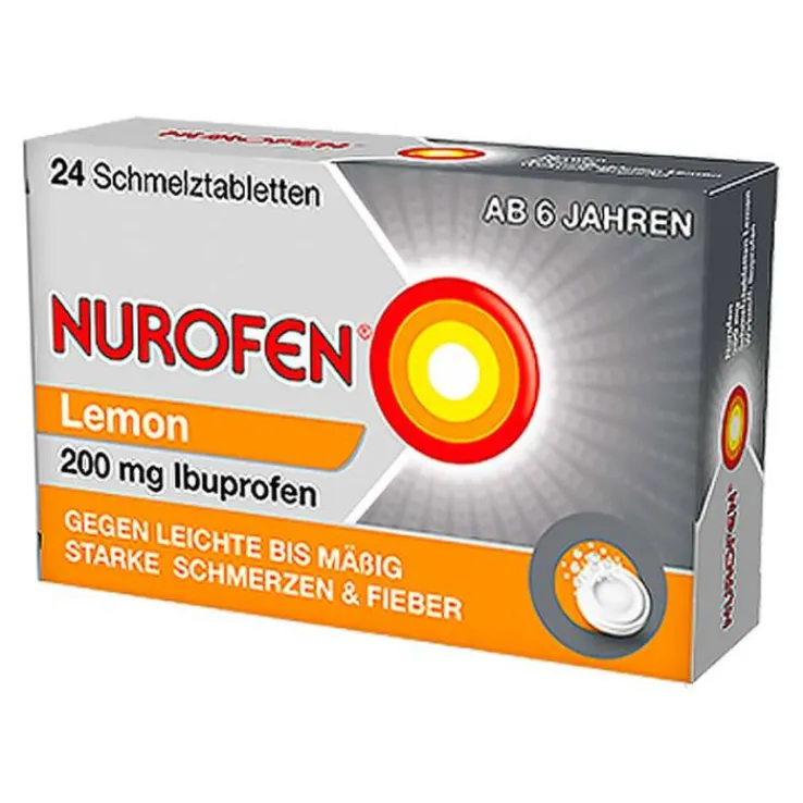 NUROFEN® Lemon 200 mg Ibuprofen Schmelztabletten, 24 St