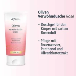 Oliven Verwöhndusche Rose, 150 ml