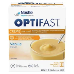 Optifast home Creme Vanille Pulver, 8X55 g