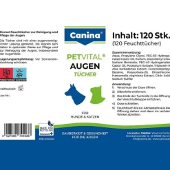 Petvital Feuchttücher für Augen, 120 St