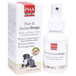 PHA Floh & Zeckenstopp Pumpspray für Hunde / Katzen, 100 ml