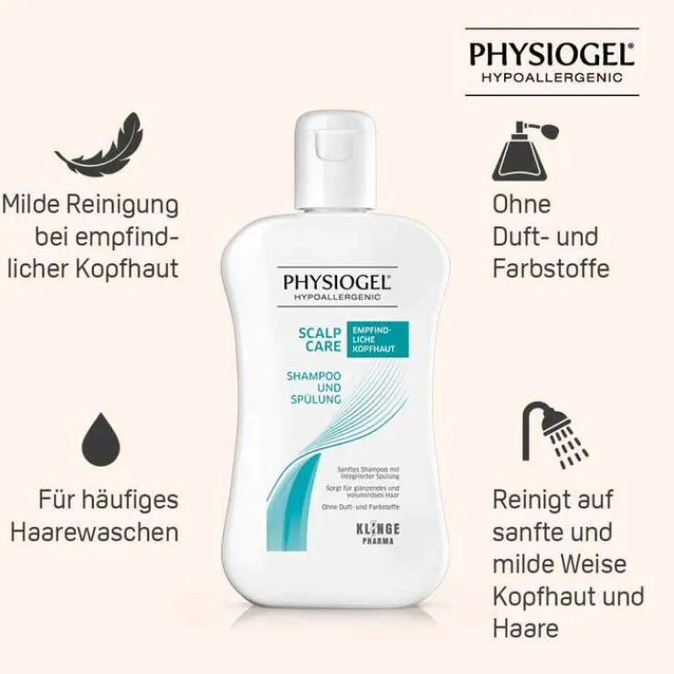 Physiogel Scalp Care Shampoo und Spülung für empfindliche Kopfhaut, 250 ml